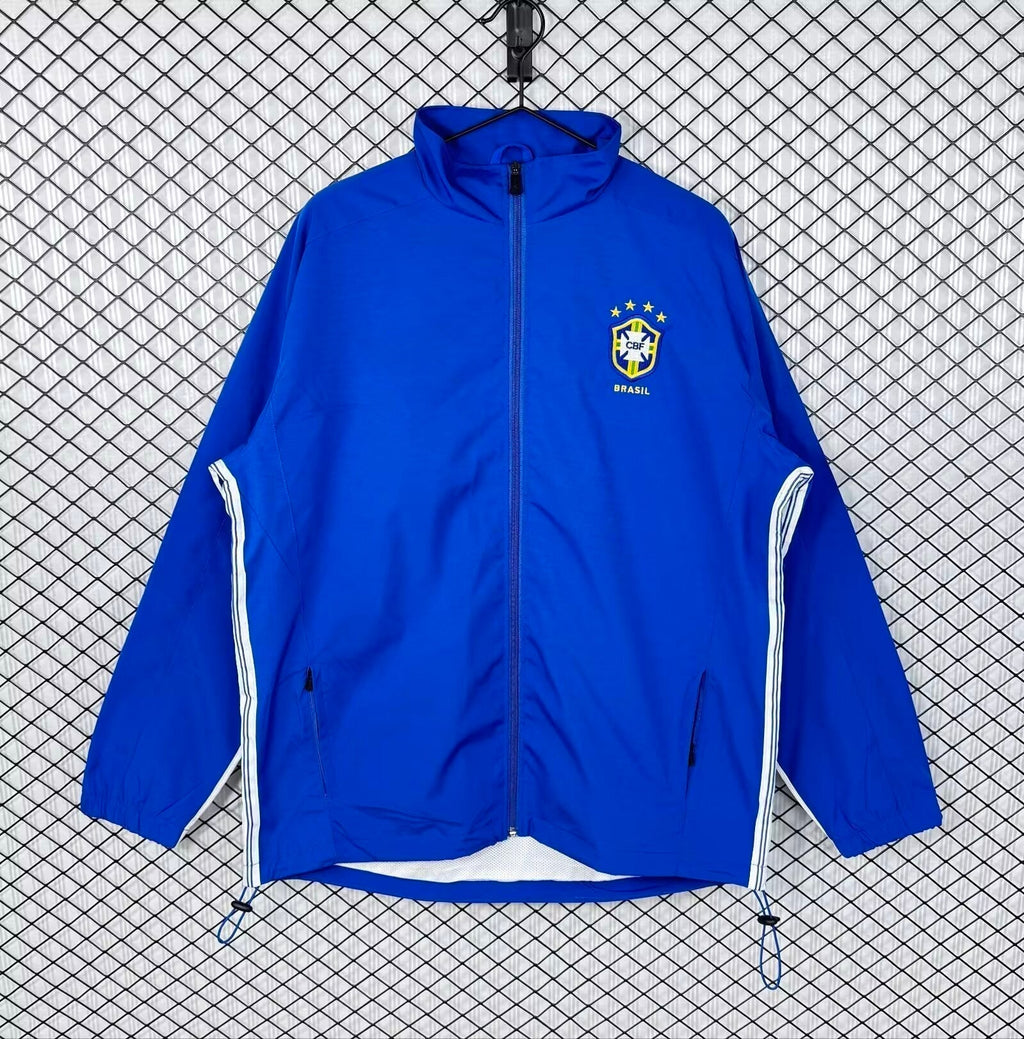 Brazil 1998 Blue Retro Windbreaker Jacket