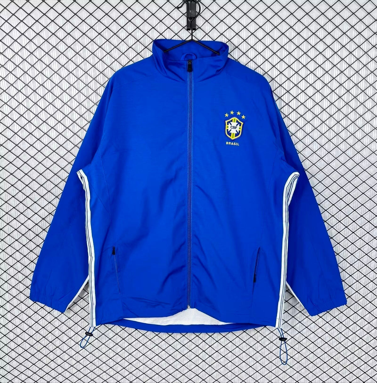 Brazil 1998 Blue Retro Windbreaker Jacket