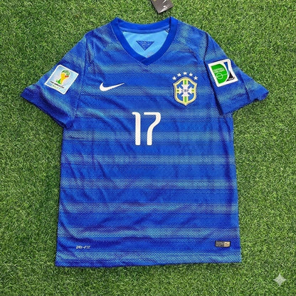 Luiz Gustavo 17 – 2014 WM Retro Blaues Trikot