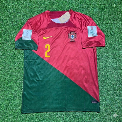Diogo Dalot #2 Portugal 2022 WM Heim Retro Fußballtrikot