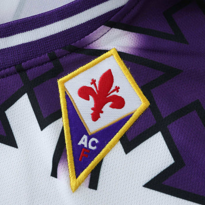 ACF Fiorentina 1992-1993 Season Retro Kids Away Football Jersey Trikot Maillot