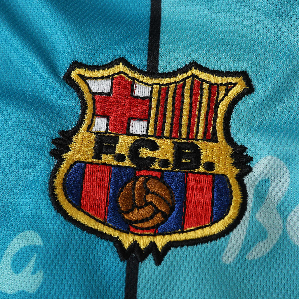 FC Barcelona 1996-1997 Season Away Blue Retro Football Jersey Trikot Maillot