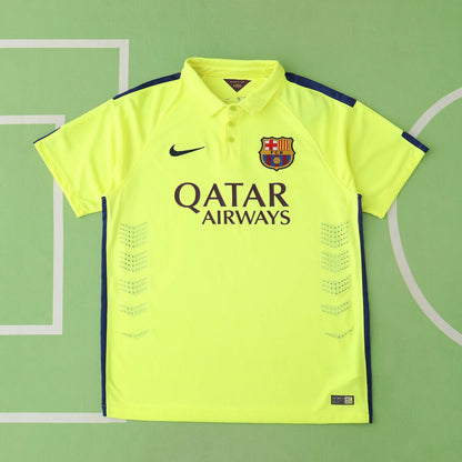 Barcelona 2014/15 Gelbes Retro-Trikot – Andres Iniesta