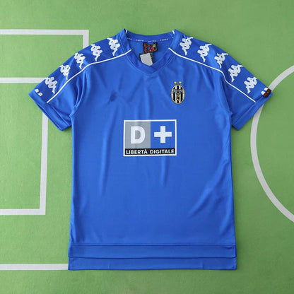 Juventus FC 99/00 Season Away Blue Retro Jersey Trikot Soccer Shirt