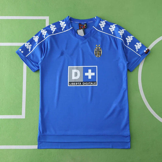Juventus FC 99/00 Season Away Blue Retro Jersey Trikot Soccer Shirt