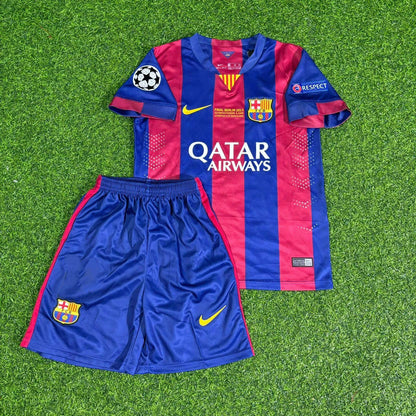 Jordi Alba #18 Barcelona 2015 Champions League Final Kids Retro Jersey