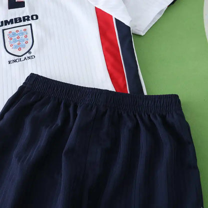 England 1998 Home Retro Kids Kit Jersey KinderTrikot Maillot Enfant  Soccer Shirt
