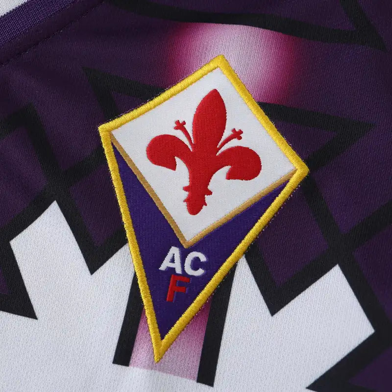 ACF Fiorentina 92/93 Season Purple White Away Retro Jersey Trikot Soccer Shirt