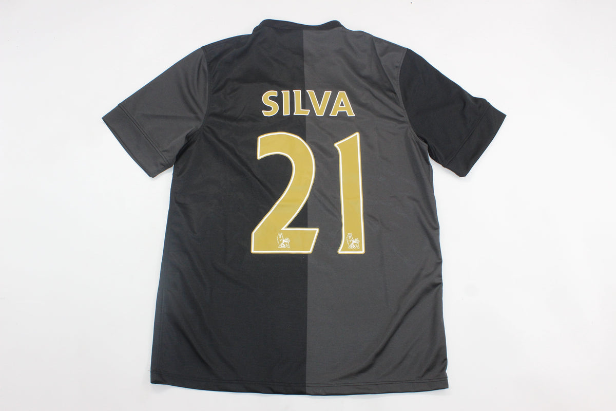 David Silva Manchester City 2013-2014 Maillot Rétro Trikot Maglia Maillot de football