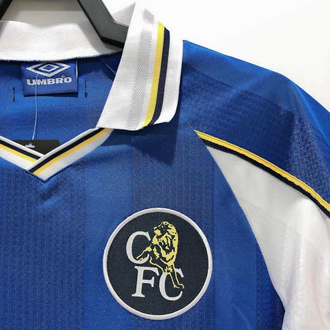 Chelsea 1997-1999 Season Home Blue Retro  Football Jersey Trikot Maillot