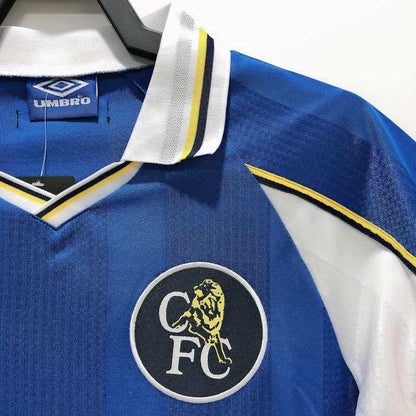 Chelsea 1997-1999 Season Home Blue Retro  Football Jersey Trikot Maillot