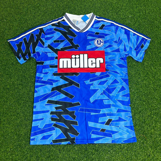 FC Schalke 04 1993/94 Blaues Heimtrikot Retro Fußball Trikot