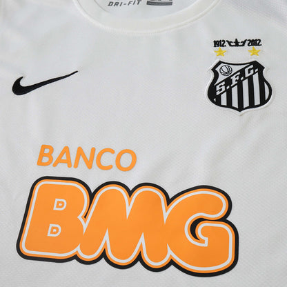 Santos F.C. 2012-2013 Season Retro Home Kids Long Sleeve Football Jersey Trikot Maillot