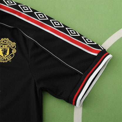 Manchester United F.C. Saison 1998 Schwarzes Auswärts-Retro-Trikot Fußballtrikot