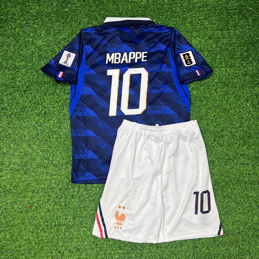 Kylian Mbappé France 2026 World Cup Blue Kids Football Jersey