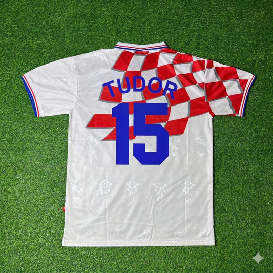 Igor Tudor Croatia 1998 World Cup Retro Football Jersey Kit