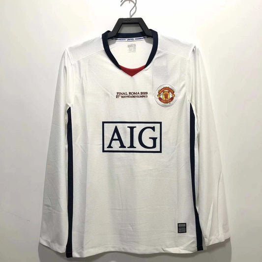 Maillot Manchester United Rétro 2007 08 Noir Manches Longues