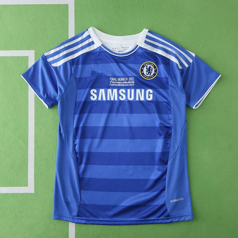 Chelsea 2012 Finale Ligue des Champions Domicile Rétro Kit Enfant Maillot T-shirt de Foot Enfant