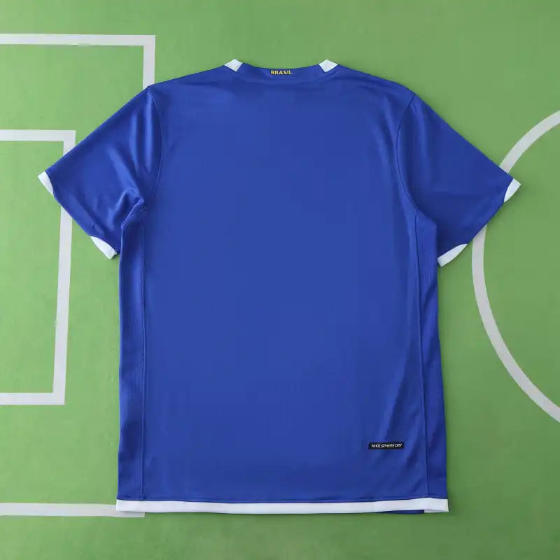 Brazil 2006 Season Away Blue Retro Jersey Trikot Soccer Shirt