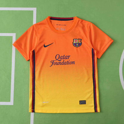 Barcelona 2012-2013 Season Kids Away Orange Retro Football Jersey Trikot Maillot