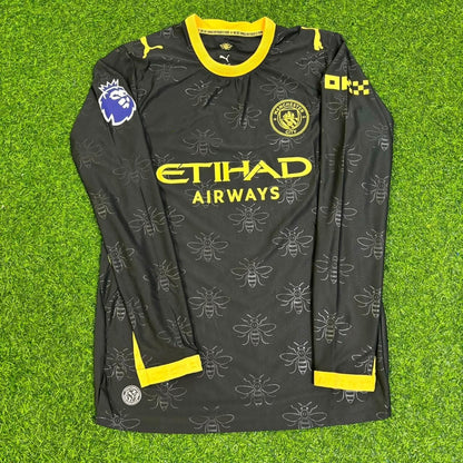 Ruben Dias #3 Manchester City 2026/2027 Neue Saison Auswärts Schwarz Langarm Trikot Fußballshirt