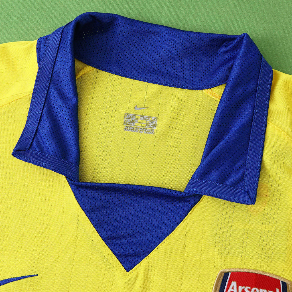 Arsenal 2004-2005 Season Away Yellow Retro Football Jersey Trikot Maillot