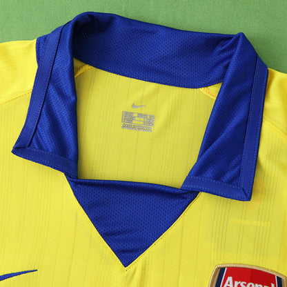 Arsenal 2004-2005 Season Away Yellow Retro Football Jersey Trikot Maillot