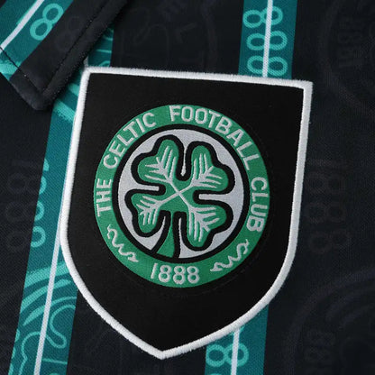 Celtic F.C 92/93 Season Black Away Retro Jersey Trikot Soccer Shirt