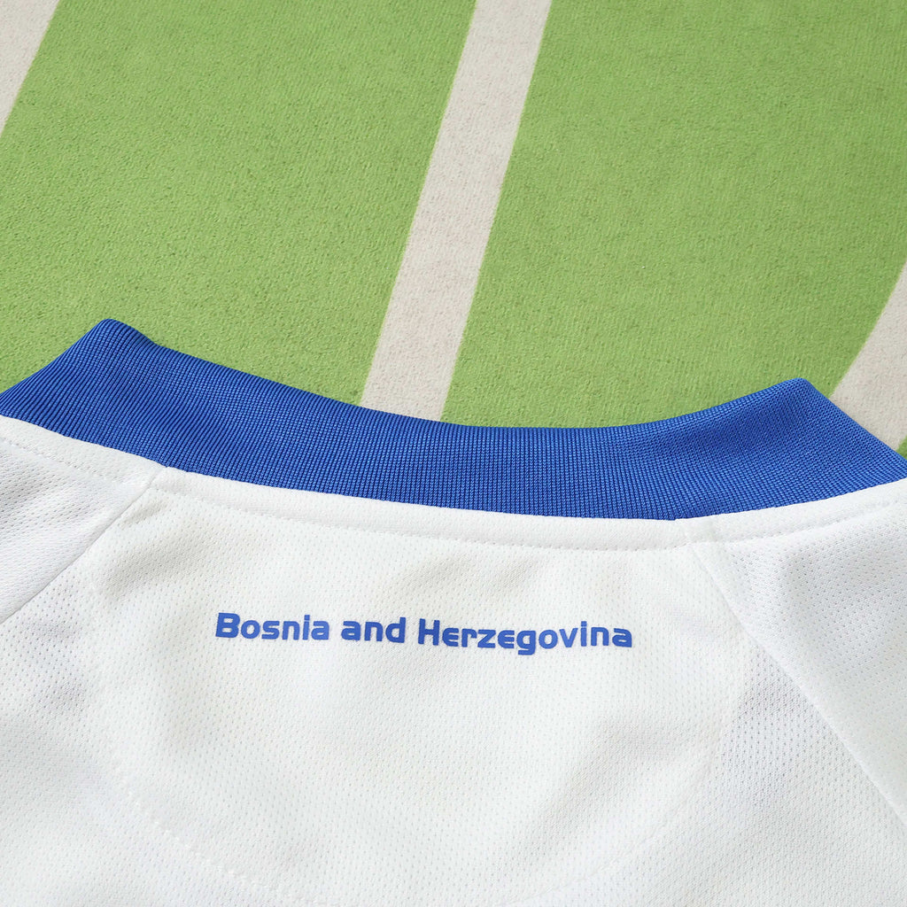 Tarik Muharemovic Bosnia and Herzegovina 2026 World Cup Away White Football Jersey