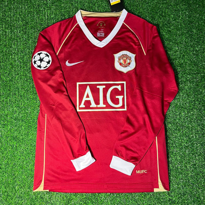Patrice Evra #3 Manchester United 2006 2007 Rot-goldenes Trikot