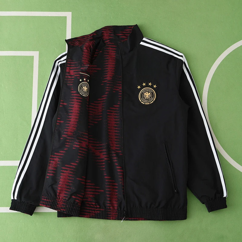 Germany Deutschland Double Sides Windbreaker – Wendejacke Schwarz