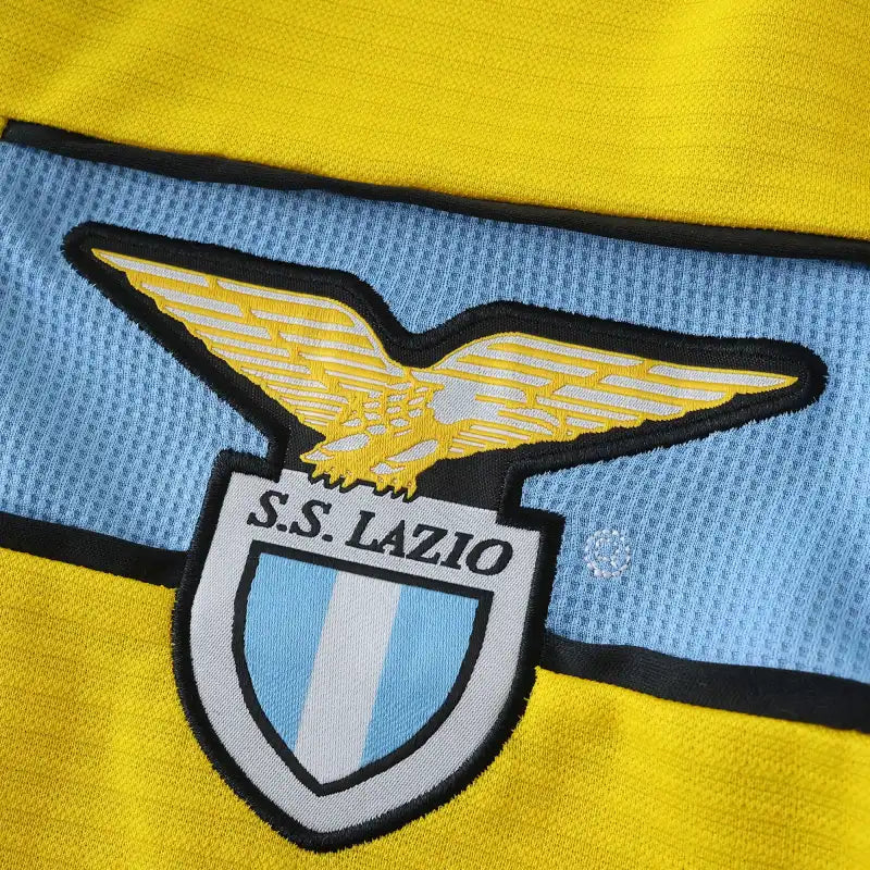 Lazio 98/99 Season Away Yellow Retro Jersey Trikot Soccer Shirt