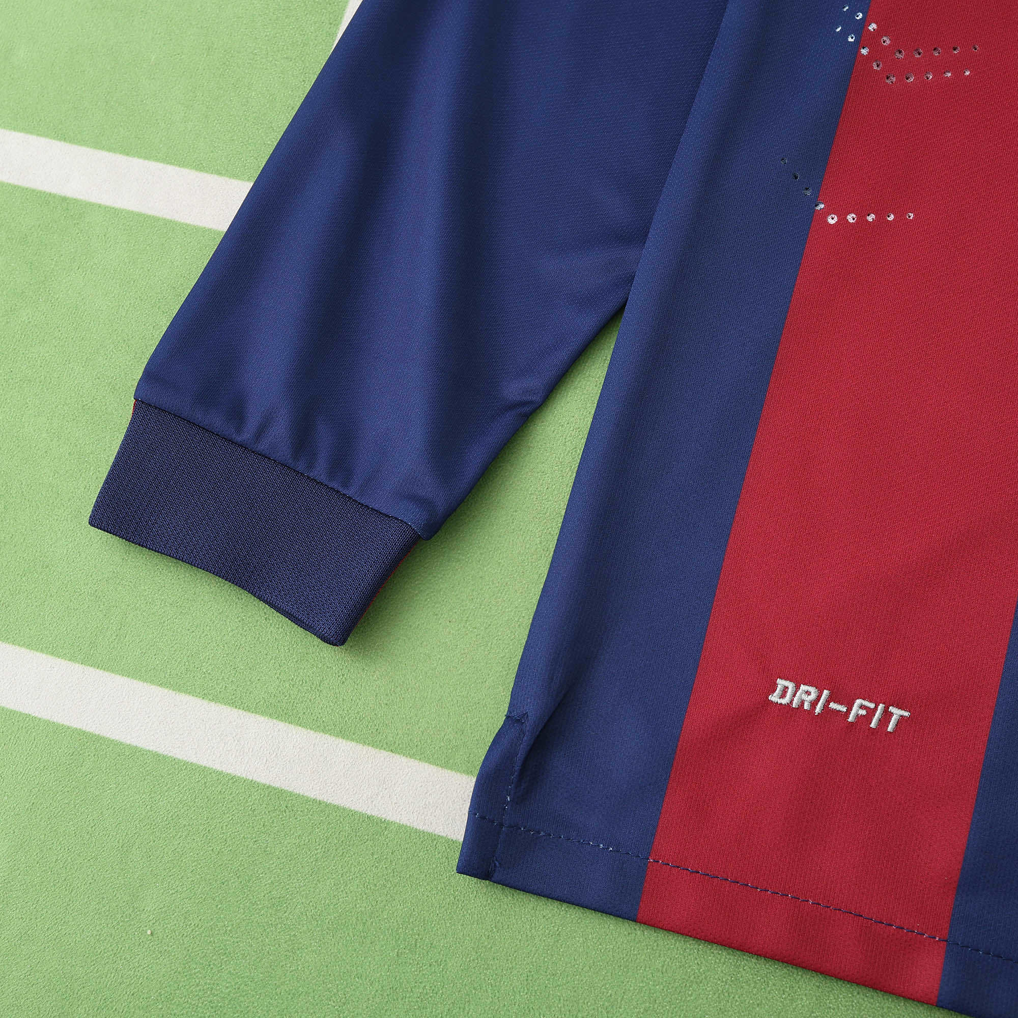 FC Barcelona 2014-2015 Season Home Long Sleeve Retro Football Jersey Trikot Maillot