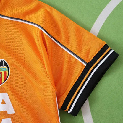 Gaizka Mendieta Valencia 1999–2000 Orange Retro Football Jersey Kit