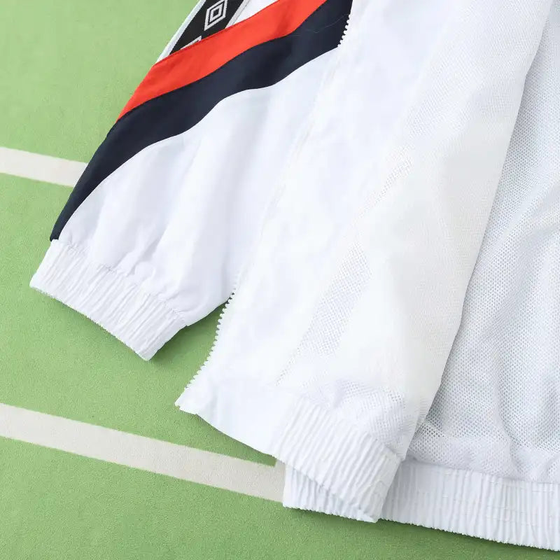 England White Retro Windbreaker Jacket – | Windbreaker Jacke | Coupe-Vent Fußballtrikot