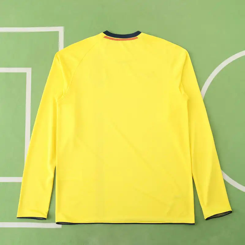 FC Barcelona 08/09 Season Yellow Away Retro Jersey Trikot Soccer Shirt