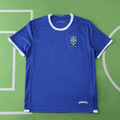 Brazil 2006 Season Away Blue Retro Jersey Trikot Soccer Shirt