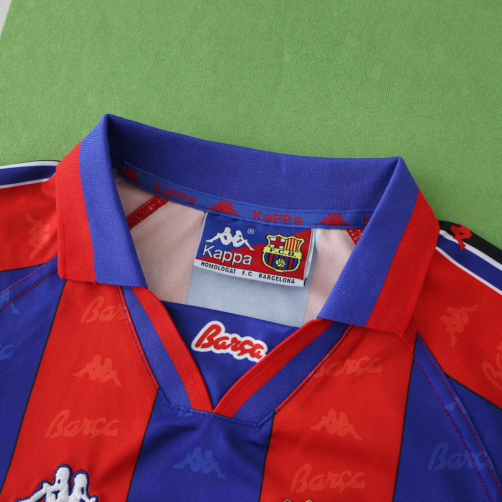 FC Barcelona 1996-1997 Season Home Kids Retro Football Jersey Trikot Maillot