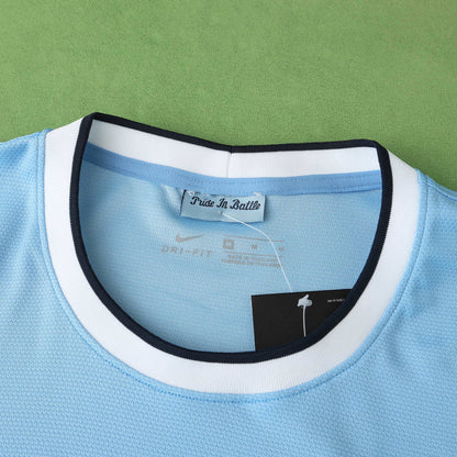 Manchester City F.C. 2013-2014 Season Home Blue Retro Football Jersey Trikot Maillot