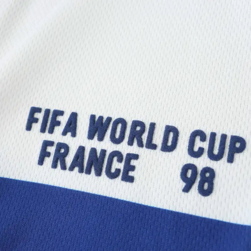 France 1998 Season World Cup Away White Retro Jersey Trikot Soccer Shirt