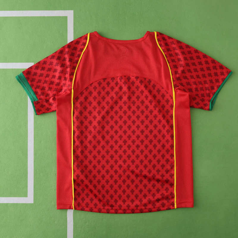 Portugal 2004 Saison Heim Kinder Retro Trikot Fußballshirt