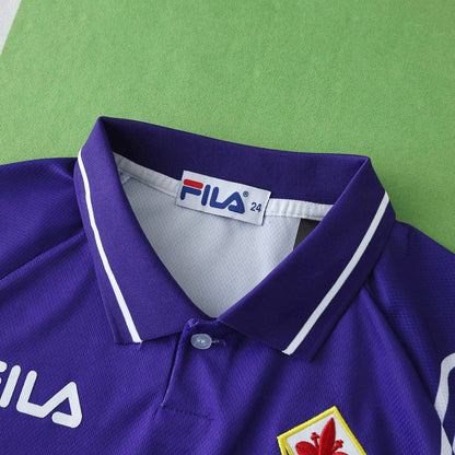 ACF Fiorentina 1999-2000 Season Retro Kids Home Football Jersey Trikot Maillot