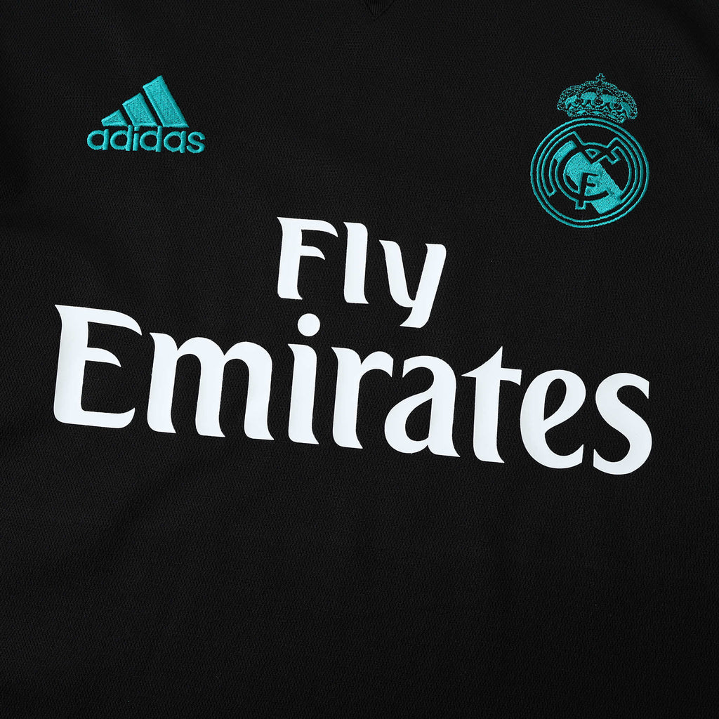 Real Madrid C.F. 2017-2018 Season Away Long Sleeve Retro Football Jersey Trikot Maillot