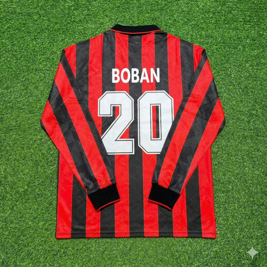 Zvonimir Boban #20 AC Milan 1993 1994 Camiseta Retro Local de Manga Larga