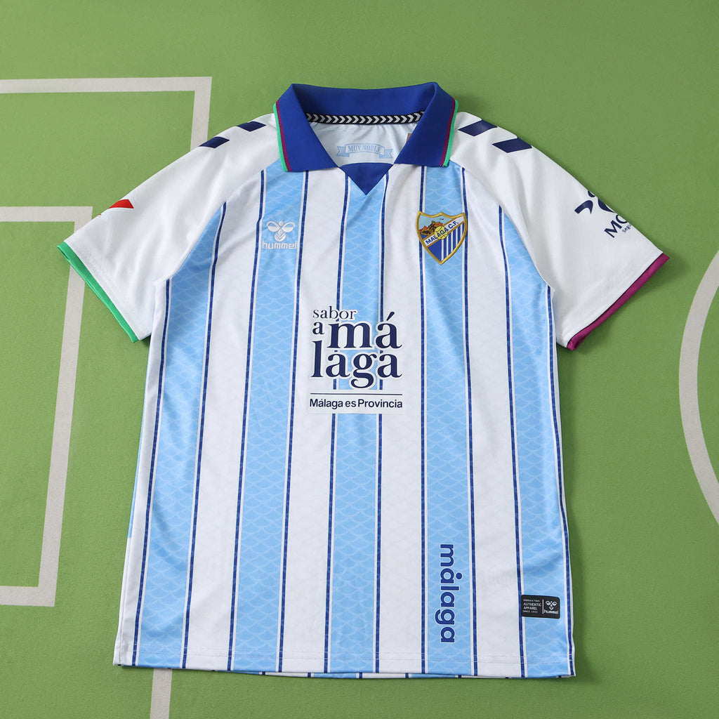 Málaga 2026-2027 Season Home Kids Football Jersey Trikot Maillot