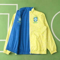 Brazil 2025-26  Both Sides Football Windreaker - Windschutz Coupe-Vent - Football  Windjack