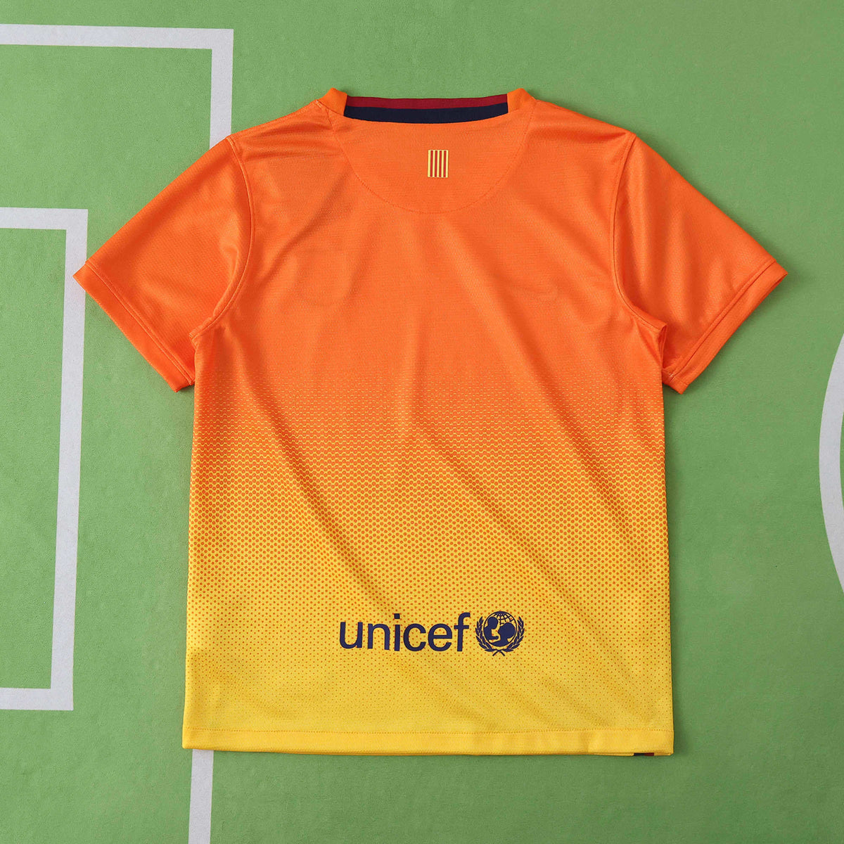 Barcelona 2012-2013 Season Kids Away Orange Retro Football Jersey Trikot Maillot