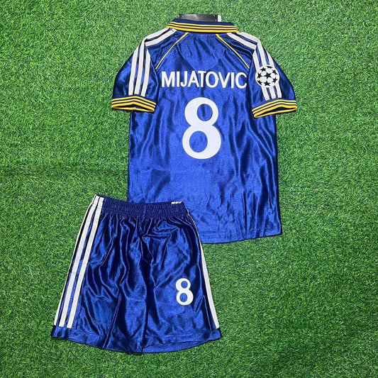 Predrag Mijatović 8 Real Madrid Kinder Retro Blau Retro Trikot