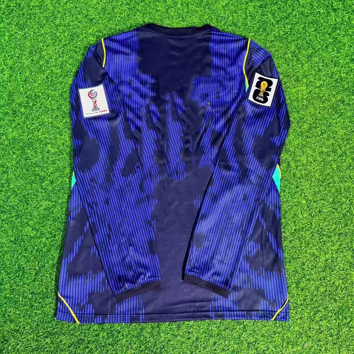 Brazil 2026 World Cup Long Sleeve Blue Away Jersey Trikot