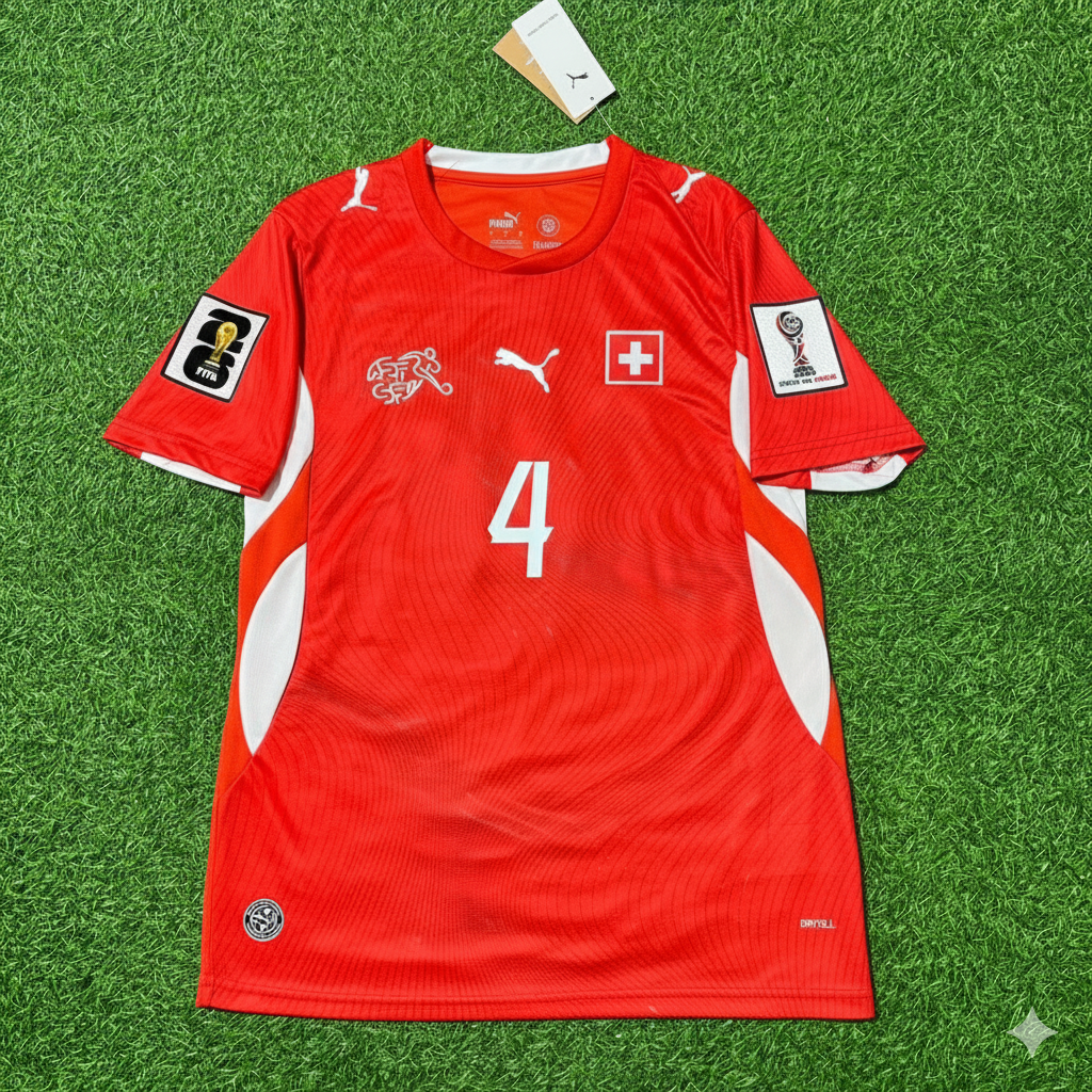 Nico Elvedi 4 - Schweiz 2026 WM Trikot